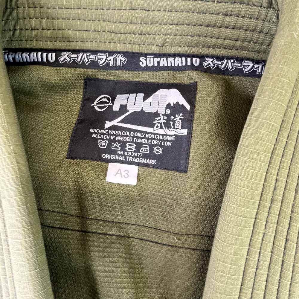 NWT Fuji Suparaito BJJ GI - A2L Army Green A3 GI & Gear - Picture 2 of 12